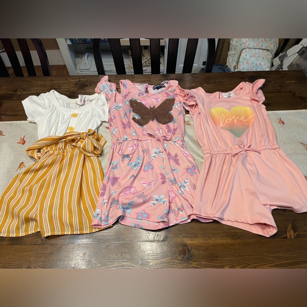 Girls size 7/8 rompers lot